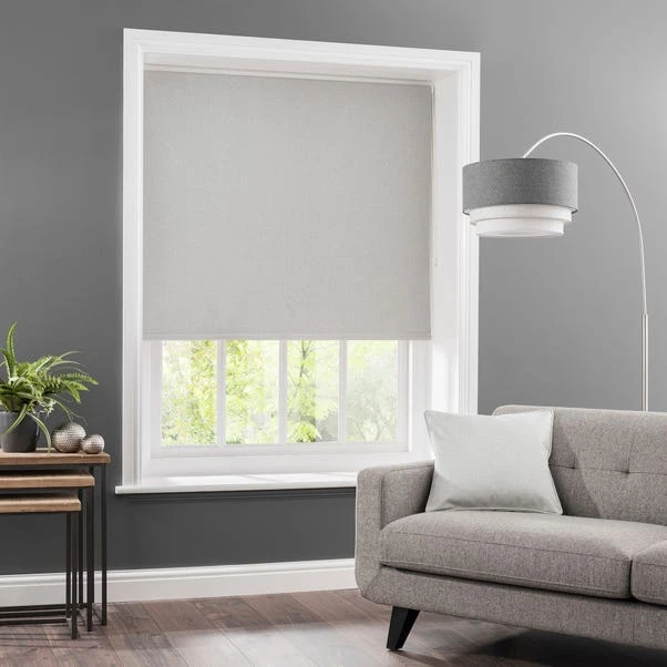 Dunelm Luna Dove Grey Blackout Roller Blind 3 Dunelm Luna Dove Grey Blackout Roller Blind