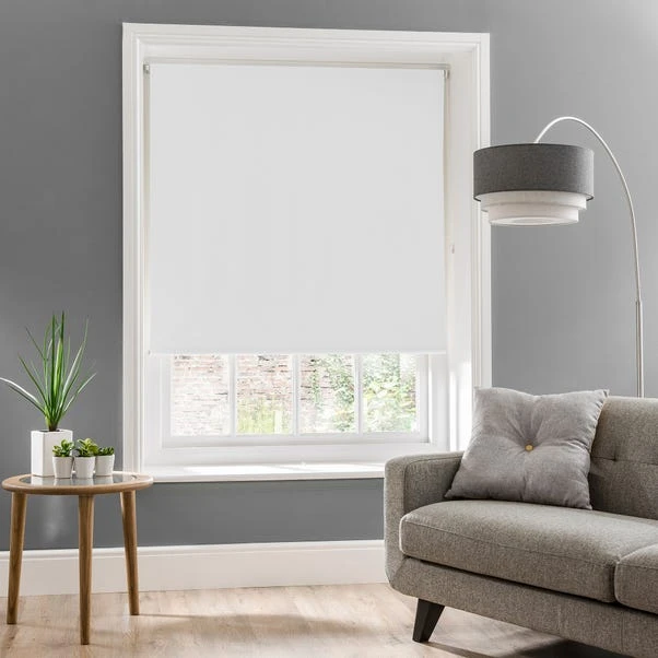 Dunelm Luna White Blackout Roller Blind 3 Dunelm Luna White Blackout Roller Blind