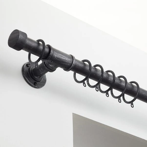 Dunelm Holborn Black Extendable Curtain Pole Dia. 25/28mm 3 Dunelm Holborn Black Extendable Curtain Pole Dia. 25/28mm