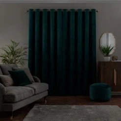 Dunelm Isla Ultra Blackout Emerald Eyelet Curtains 11 Dunelm Isla Ultra Blackout Emerald Eyelet Curtains -Dunelm Sales Store 30719632 alt03