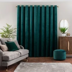 Dunelm Isla Ultra Blackout Emerald Eyelet Curtains 12 Dunelm Isla Ultra Blackout Emerald Eyelet Curtains -Dunelm Sales Store 30719632 alt04