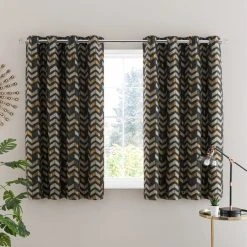 Dunelm Zena Black Eyelet Curtains 12 Dunelm Zena Black Eyelet Curtains -Dunelm Sales Store 30719683 alt05