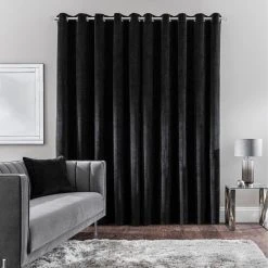 Dunelm Margot Velour Black Eyelet Curtains -Dunelm Sales Store 30719769 alt04