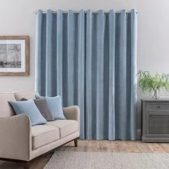Dunelm Margot Velour Ashley Blue Eyelet Curtains -Dunelm Sales Store 30719779 alt04