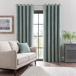 Dunelm Margot Velour Lily Pad Blue Eyelet Curtains 9 Dunelm Margot Velour Lily Pad Blue Eyelet Curtains -Dunelm Sales Store 30719787 alt01