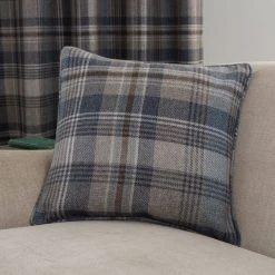 Luxury Collection Perth Navy Check Eyelet Curtains 13 Luxury Collection Perth Navy Check Eyelet Curtains -Dunelm Sales Store 30719848 alt07