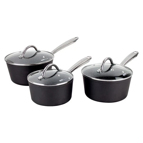Scoville Neverstick 6 3 Piece Saucepan Set 3 Scoville Neverstick 6 3 Piece Saucepan Set