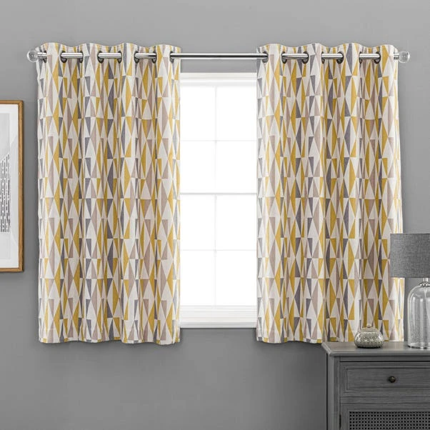 Dunelm Triangle Chenille Jacquard Eyelet Curtains 7 Dunelm Triangle Chenille Jacquard Eyelet Curtains - Image 5