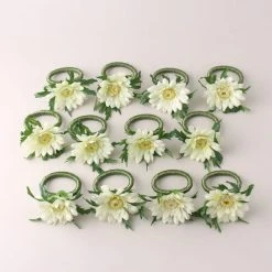 Dunelm Set Of 12 Gerbera Napkin Rings 7cm