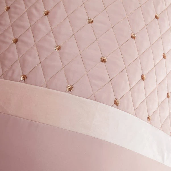 Catherine Lansfield Blush Sequin Cluster Eyelet Curtains 5 Catherine Lansfield Blush Sequin Cluster Eyelet Curtains - Image 3