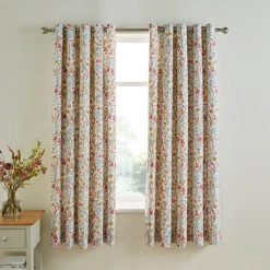Dunelm Meadow Ditsy Red Blackout Eyelet Curtains 9 Dunelm Meadow Ditsy Red Blackout Eyelet Curtains -Dunelm Sales Store 30726123 alt01