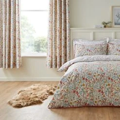 Dunelm Meadow Ditsy Red Blackout Eyelet Curtains 11 Dunelm Meadow Ditsy Red Blackout Eyelet Curtains -Dunelm Sales Store 30726123 alt03