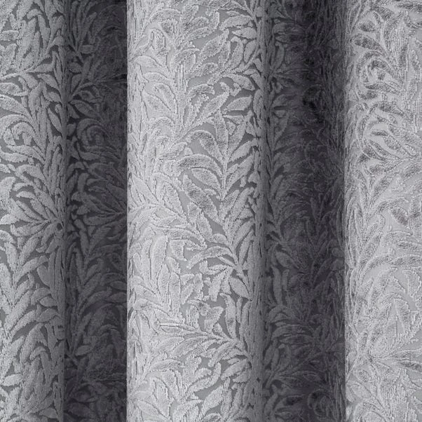 Dunelm Beverley Luxe Charcoal Blackout Eyelet Curtains 5 Dunelm Beverley Luxe Charcoal Blackout Eyelet Curtains - Image 3