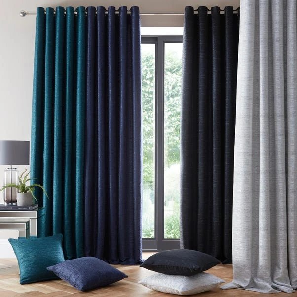 Dunelm Molly Black Eyelet Curtains 6 Dunelm Molly Black Eyelet Curtains - Image 4