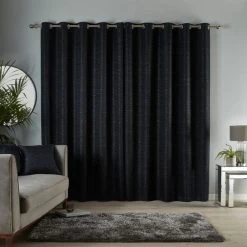 Dunelm Molly Black Eyelet Curtains 12 Dunelm Molly Black Eyelet Curtains -Dunelm Sales Store 30726953 alt04