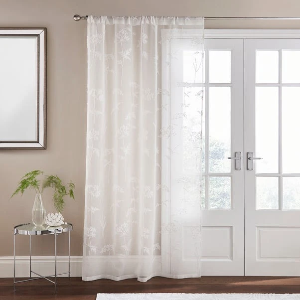 Dunelm Dorma Cheddleton White Slot Top Voile 4 Dunelm Dorma Cheddleton White Slot Top Voile - Image 2