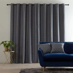 Dunelm Symmetry Navy Eyelet Curtains 10 Dunelm Symmetry Navy Eyelet Curtains -Dunelm Sales Store 30727025 alt04