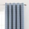 Dunelm Jax Blue Mosaic Blackout Eyelet Curtains 1 Dunelm Jax Blue Mosaic Blackout Eyelet Curtains -Dunelm Sales Store 30727245