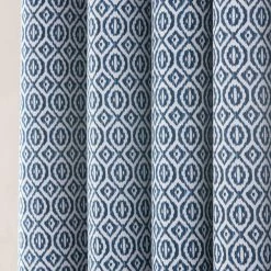 Dunelm Jax Blue Mosaic Blackout Eyelet Curtains 10 Dunelm Jax Blue Mosaic Blackout Eyelet Curtains -Dunelm Sales Store 30727245 alt02