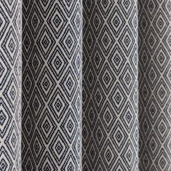 Elements Oslo Navy Blue Eyelet Curtains 10 Elements Oslo Navy Blue Eyelet Curtains -Dunelm Sales Store 30729083 alt02