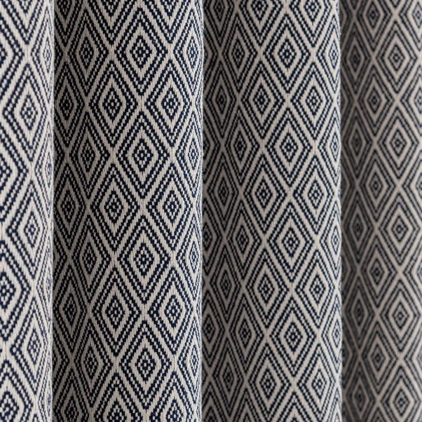 Elements Oslo Navy Blue Eyelet Curtains 5 Elements Oslo Navy Blue Eyelet Curtains - Image 3