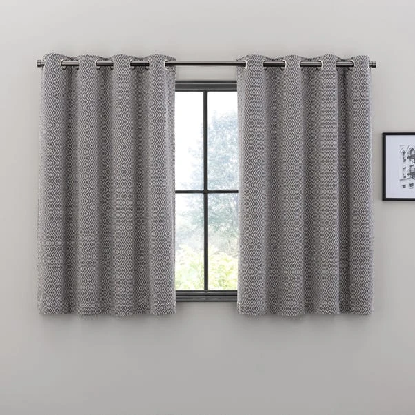Elements Oslo Navy Blue Eyelet Curtains 7 Elements Oslo Navy Blue Eyelet Curtains - Image 5