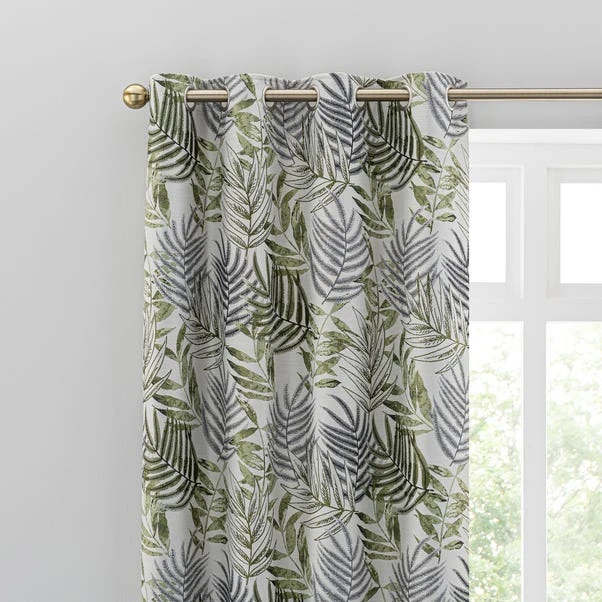 Luxury Collection Leaf Jacquard Fern Eyelet Curtains 3 Luxury Collection Leaf Jacquard Fern Eyelet Curtains