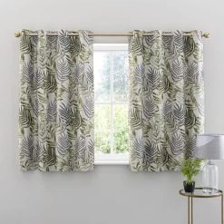 Luxury Collection Leaf Jacquard Fern Eyelet Curtains 12 Luxury Collection Leaf Jacquard Fern Eyelet Curtains -Dunelm Sales Store 30729143 alt05