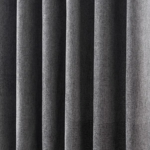 Luxury Collection Oxford Charcoal Chenille Eyelet Curtains 5 Luxury Collection Oxford Charcoal Chenille Eyelet Curtains - Image 3