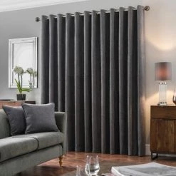 Luxury Collection Oxford Charcoal Chenille Eyelet Curtains 11 Luxury Collection Oxford Charcoal Chenille Eyelet Curtains -Dunelm Sales Store 30729266 alt04