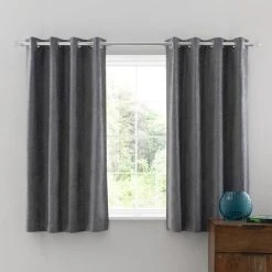 Luxury Collection Oxford Charcoal Chenille Eyelet Curtains 12 Luxury Collection Oxford Charcoal Chenille Eyelet Curtains -Dunelm Sales Store 30729266 alt05