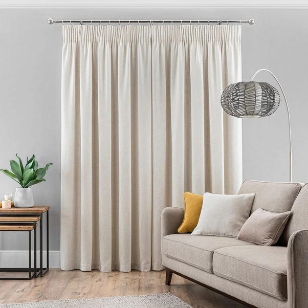 Dunelm Sydney Ecru Pencil Pleat Curtains 6 Dunelm Sydney Ecru Pencil Pleat Curtains - Image 4