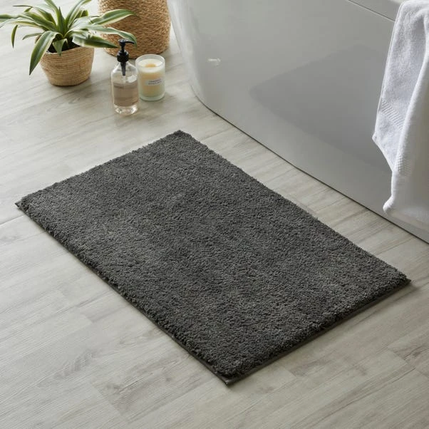Dunelm Ultimate Dark Grey 100% Recycled Polyester Anti Bacterial Bath Mat 3 Dunelm Ultimate Dark Grey 100% Recycled Polyester Anti Bacterial Bath Mat