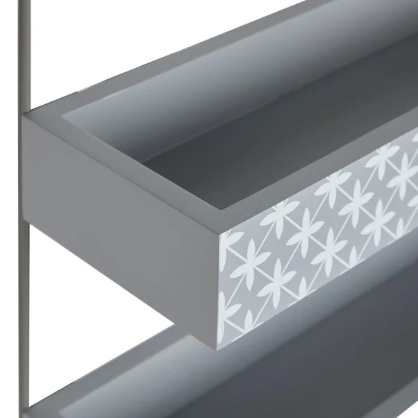 Dunelm Geo Tile Grey Multi Storage Over Door Hooks 7 Dunelm Geo Tile Grey Multi Storage Over Door Hooks - Image 5