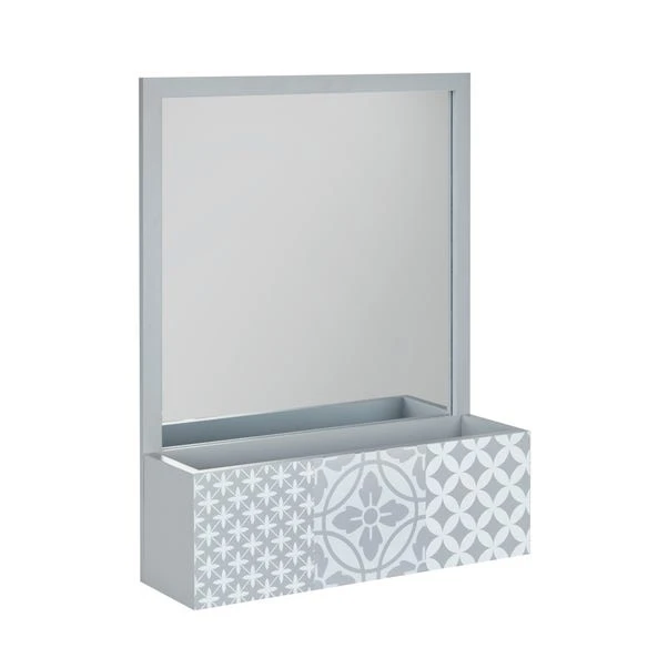 Dunelm Purity Geo Tile Grey Bathroom Mirror 5 Dunelm Purity Geo Tile Grey Bathroom Mirror - Image 3