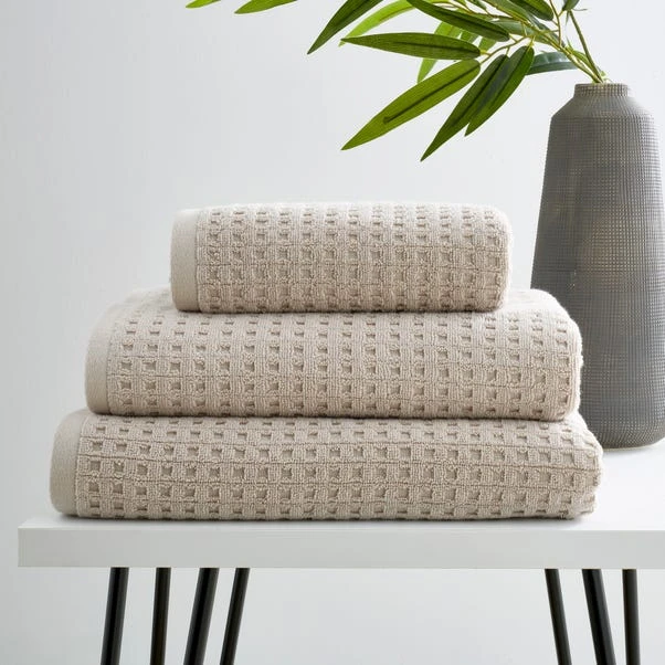 Dunelm Mushroom Waffle 100% Cotton Towel 3 Dunelm Mushroom Waffle 100% Cotton Towel