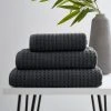 Dunelm Graphite Waffle 100% Cotton Towel 1 Dunelm Graphite Waffle 100% Cotton Towel -Dunelm Sales Store 30729429