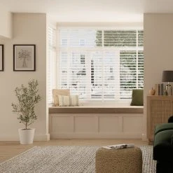 Dunelm White 63mm Hardwood Shutter Effect Venetian Blind 10 Dunelm White 63mm Hardwood Shutter Effect Venetian Blind -Dunelm Sales Store 30730111 alt02