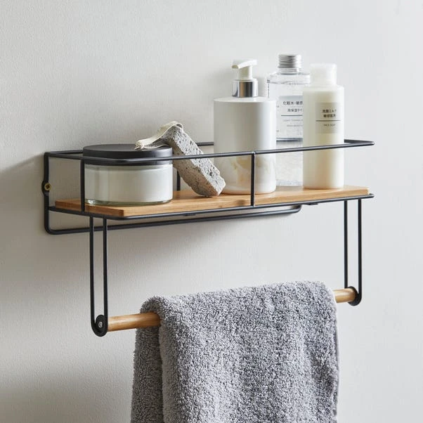 Dunelm Compact Living Natural Towel Rail Shelf 3 Dunelm Compact Living Natural Towel Rail Shelf