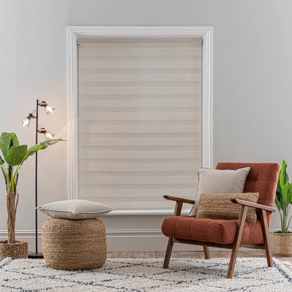 Dunelm Linen Mix Natural Day And Night Roller Blind 4 Dunelm Linen Mix Natural Day And Night Roller Blind - Image 2