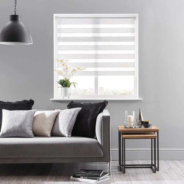 Dunelm Stria Day And Night Grey Roller Blind 7 Dunelm Stria Day And Night Grey Roller Blind - Image 5