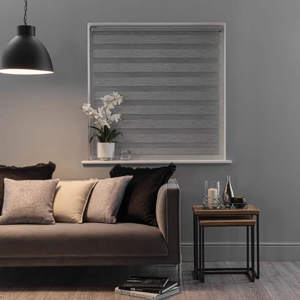 Dunelm Stria Day And Night Grey Roller Blind 8 Dunelm Stria Day And Night Grey Roller Blind - Image 6