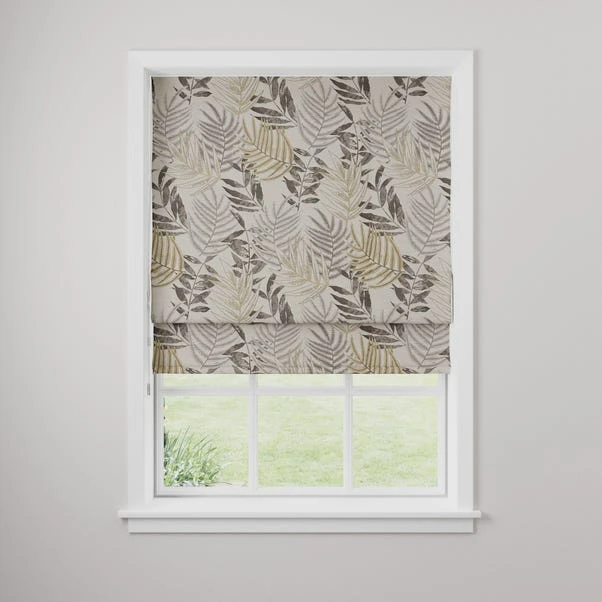Dunelm Leaf Jacquard Grey Roman Blind 4 Dunelm Leaf Jacquard Grey Roman Blind - Image 2