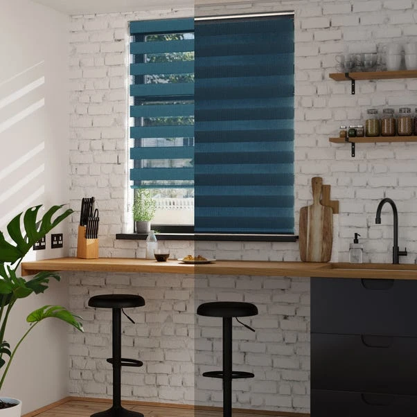 Dunelm Day And Night Teal Daylight Roller Blind 5 Dunelm Day And Night Teal Daylight Roller Blind - Image 3