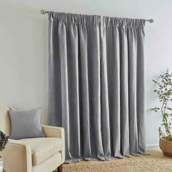 Dunelm Wynter Grey Thermal Pencil Pleat Curtains 6 Dunelm Wynter Grey Thermal Pencil Pleat Curtains - Image 4