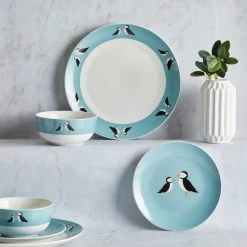 Dunelm Puffin 12 Piece Dinner Set