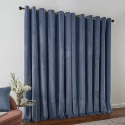 Dunelm Recycled Velour Folkstone Blue Eyelet Curtains 12 Dunelm Recycled Velour Folkstone Blue Eyelet Curtains -Dunelm Sales Store 30733056 alt04