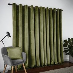 Dunelm Recycled Velour Olive Eyelet Curtains 12 Dunelm Recycled Velour Olive Eyelet Curtains -Dunelm Sales Store 30733066 alt04