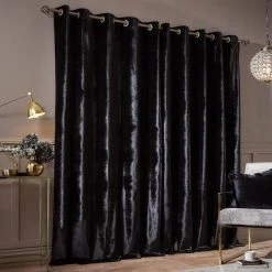 Dunelm Keston Velvet Black Eyelet Curtains 12 Dunelm Keston Velvet Black Eyelet Curtains -Dunelm Sales Store 30733195 alt04