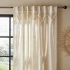 Dunelm Macrame Border Ecru Hidden Tab Top Single Voile -Dunelm Sales Store 30733310